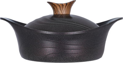 طقم قدور جرانيت تيتانيوم نيوكلاين، 16 قطعة، مقبض خشب - اسود بنفسجي product image 3