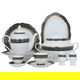 Al Saif Gallery Porcelain Dinner Set, Round, Engraved, 65 Pieces - White product image 1