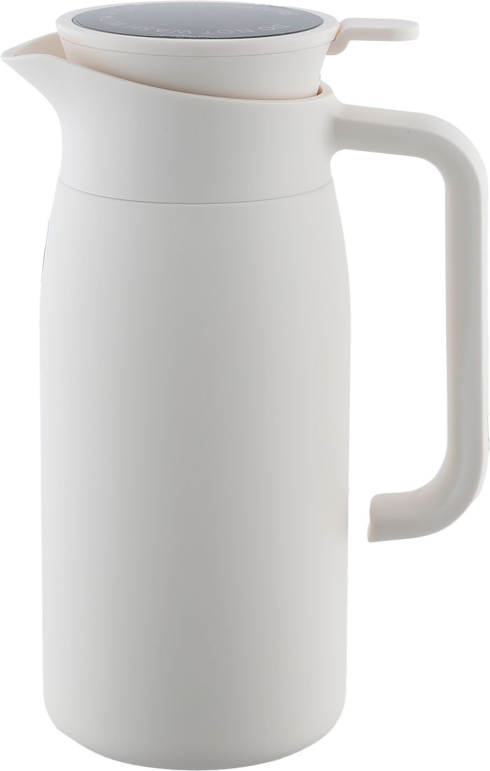 Rana Al Saif Gallery Thermos, 1.5L, Stainless Steel Inner Carrier, Stainless Steel Outer Body, Touch Screen - White product image 2