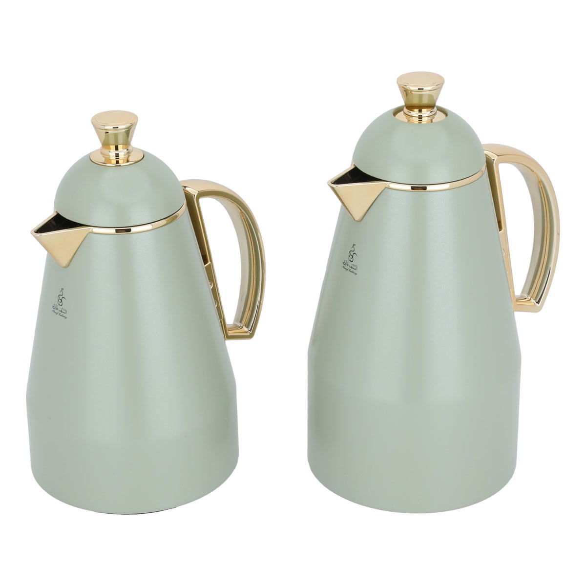 Al Saif Gallery Ruwayda thermos set, 1 liter, thermal glass inner container, steel outer shell - green product image 2