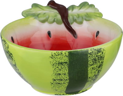 زبدية بورسلان السيف غاليري، 14.8x12.5x6.4 سم، شكل بطيخ - أحمر أخضر product image 3