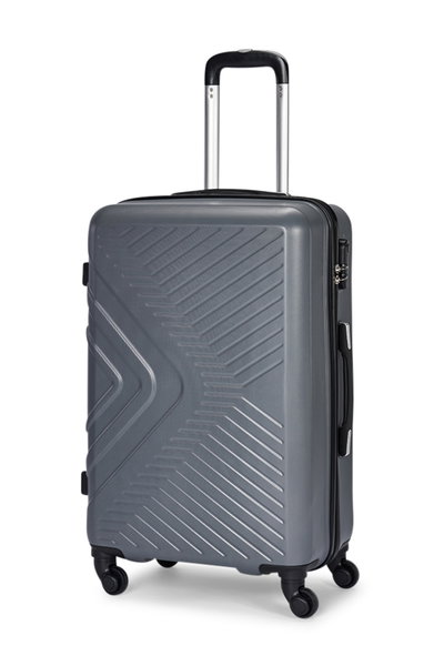 طقم شنط سفر ABS ليمرا، 3 مقاسات، 4 عجلات، قفل ارقام، WM-200 - رمادي غامق product image 2