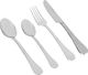 Alsaif Gallery steel spoon set, engraved, 24 pieces - silver product image 1