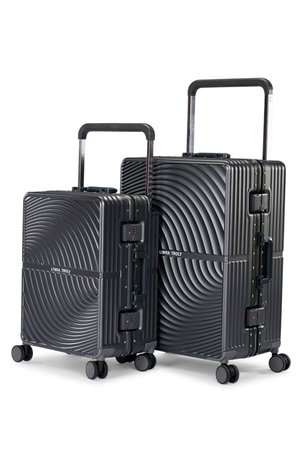 طقم شنط سفر بولي كربونات ليمرا، 2 مقاس، 4 عجلات، LMA-1913 - رمادي غامق product image 2