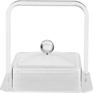 علبة تقديم أكريليك السيف غاليري، 17×17×7 سم - شفاف product image