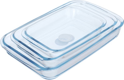 طقم صواني فرن زجاج السيف غاليري، 3 قطع - شفاف product image 2