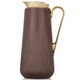 Al Saif Gallery Everest glass thermos, 1 liter, brown plastic-wooden outer shell product image 1