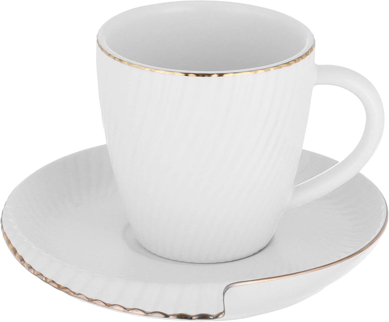Al Saif Gallery porcelain coffee cup set, 12 pieces - white product image 2