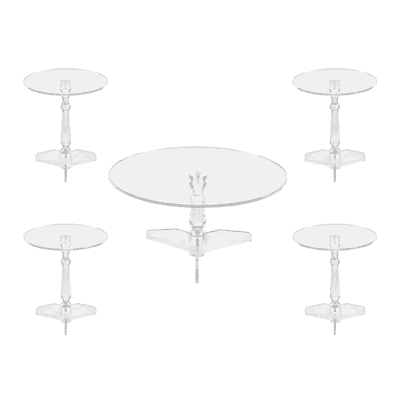طقم طاولات اكريلك، 5 قطع - شفاف product image 4