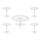 طقم طاولات اكريلك، 5 قطع - شفاف product image 4