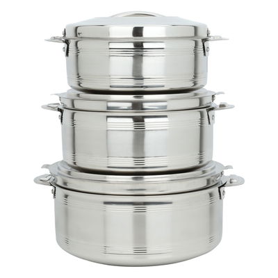 Al Saif Maxima Steel Food Containers Set, 3 Pieces - Silver product image 4