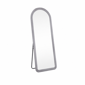مراية ستاند زجاج، 170×70 سم، ستاند معدن، اطار مخمل - رمادى product image 2