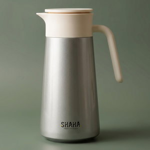 Shaha Thermos, Stainless Steel Inner Container, 1.9 Liters - Matte Silver Cream product image
