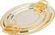 Al Saif Gallery Stainless Steel Oval Serving Set, 3 Pieces - Silver Gold product image 1