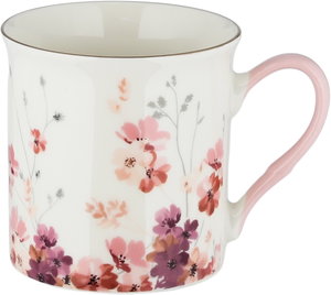 Al Saif Gallery Porcelain Mug, 325 ml, Pink Rose Pattern - White/Pink product image 2
