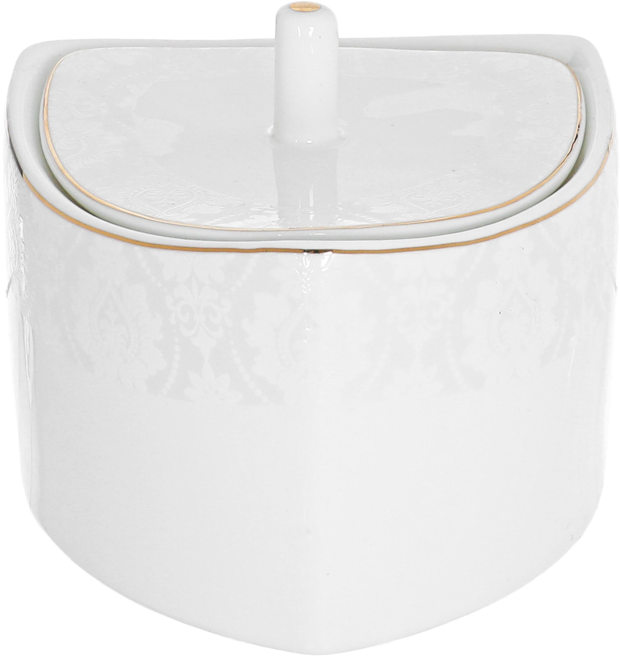 Dania porcelain dining set, 77 pieces, square, gold-white edges product image 4
