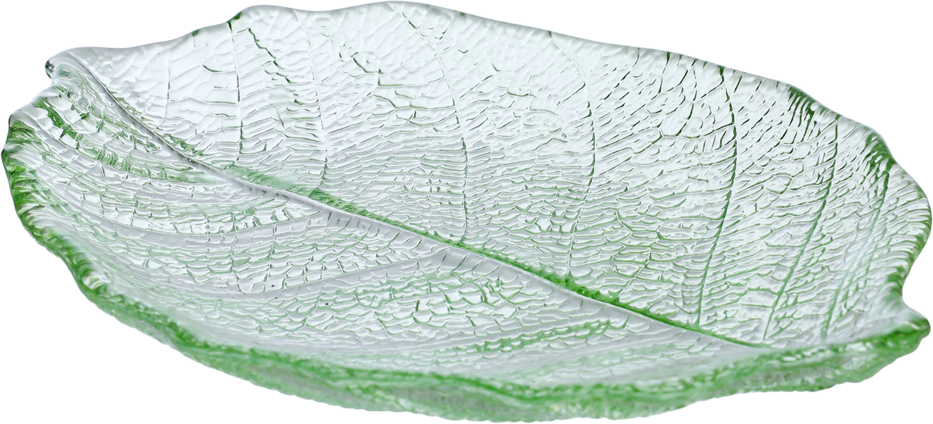 Al Saif Gallery Glass Serving Plate, 21 cm - Transparent Green product image 3