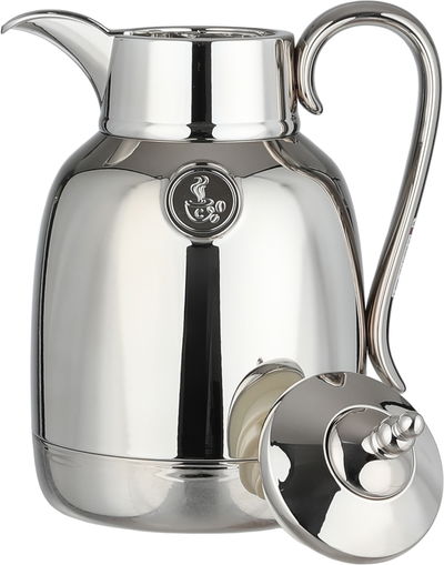 Lalooza Bran Thermos Set, 0.7/1 Liter, Glass Interior, Push-Button Lid - Shiny Silver product image 9