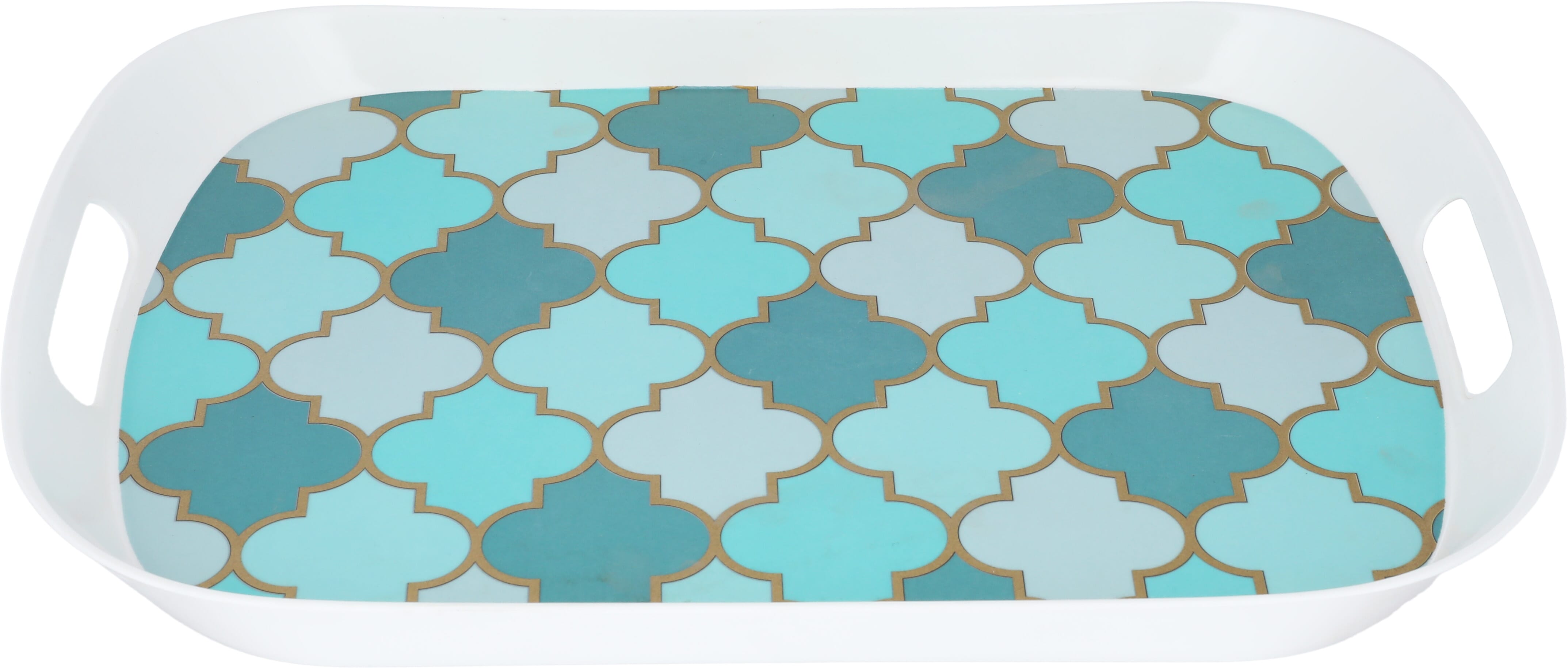 Al Saif Gallery Melamine Tofia with White Edges, 42 x 29 x 3 cm, Rectangle - Green product image