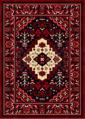 سجاده بشاير شكل مستطيل، 0.90×1.50 سم، صنع آلياً - احمر product image