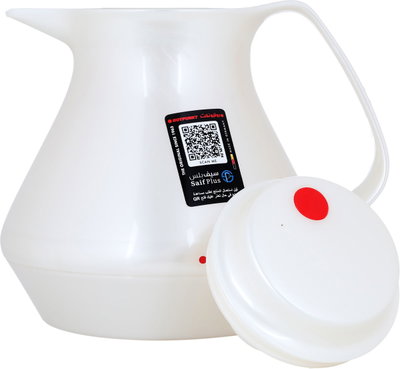 Rotpont thermos, 1 liter, glass inner container, plastic outer shell - white product image 5
