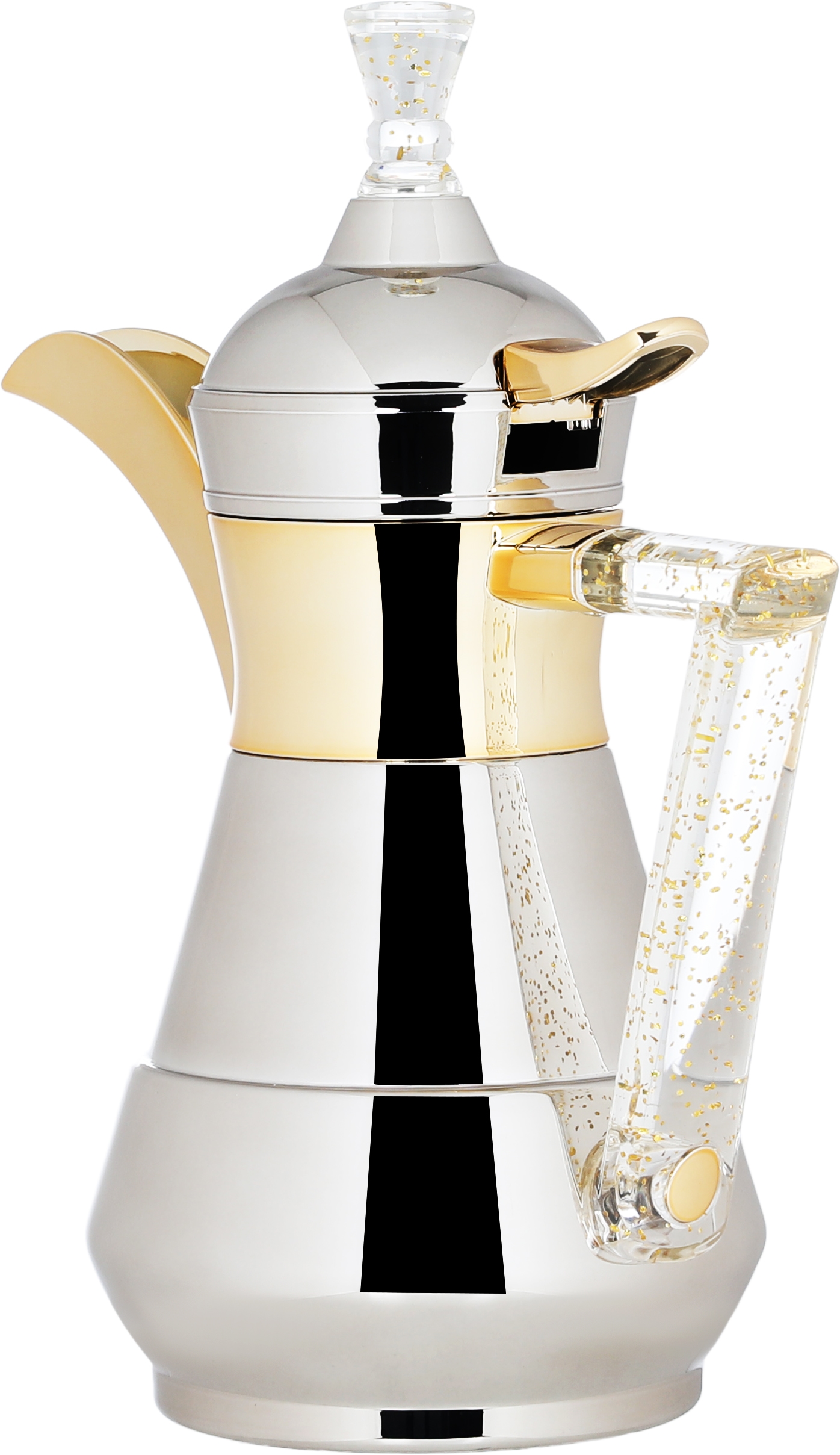 Thermos (Dallah Sulaiman 2) Al Saif Gallery steel, 0.35 liters - silver and gold product image 4