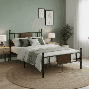 سرير حديد مفرد، 100×120×190 سم - اسود product image