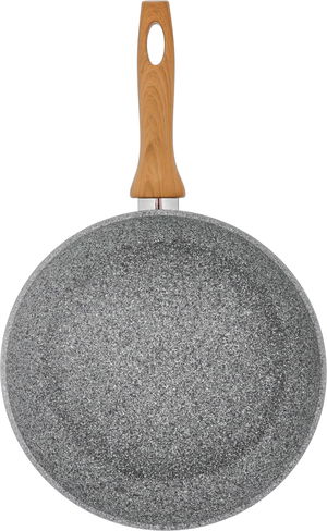 طقم قدور جرانيت فالز، 9 قطع، يد خشبي، بغطاء زجاج - رمادي فاتح product image 7