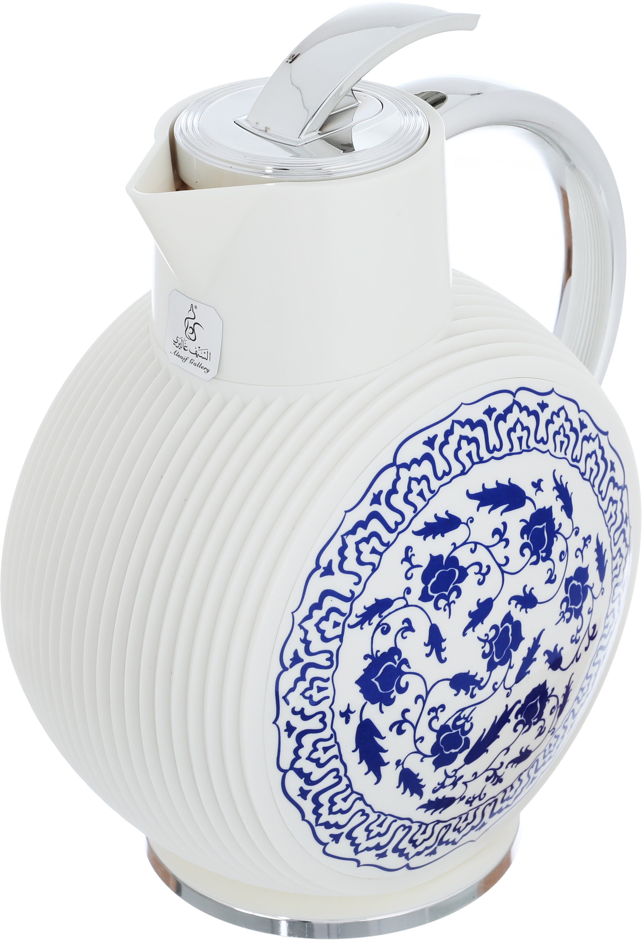 Glory Al-Jawhara Thermos, 900 ml, glass inner container, plastic outer shell - white product image 2