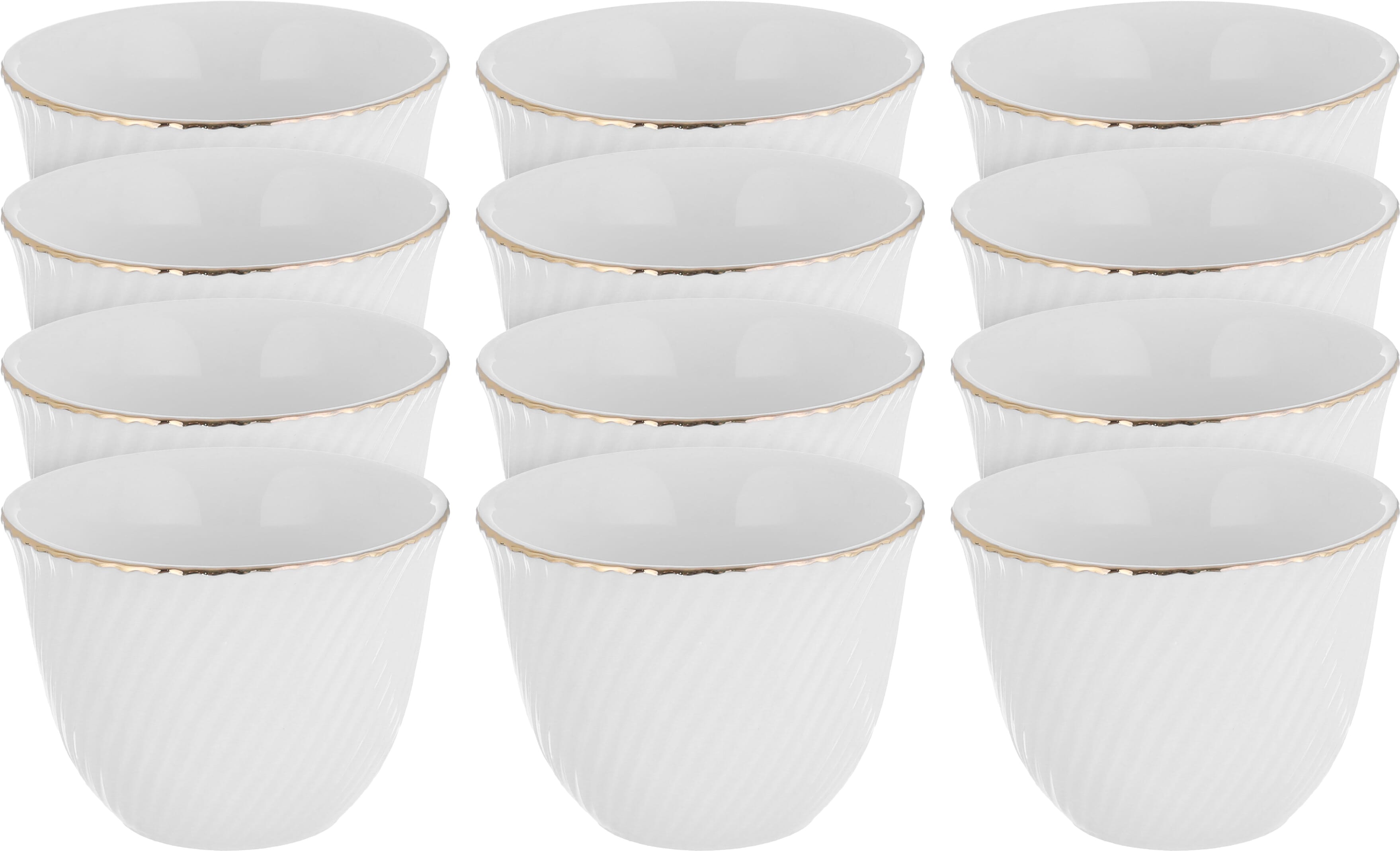 طقم فناجين قهوة عربي بورسلان السيف غاليري، 80 مل، 12 قطعة - ابيض product image