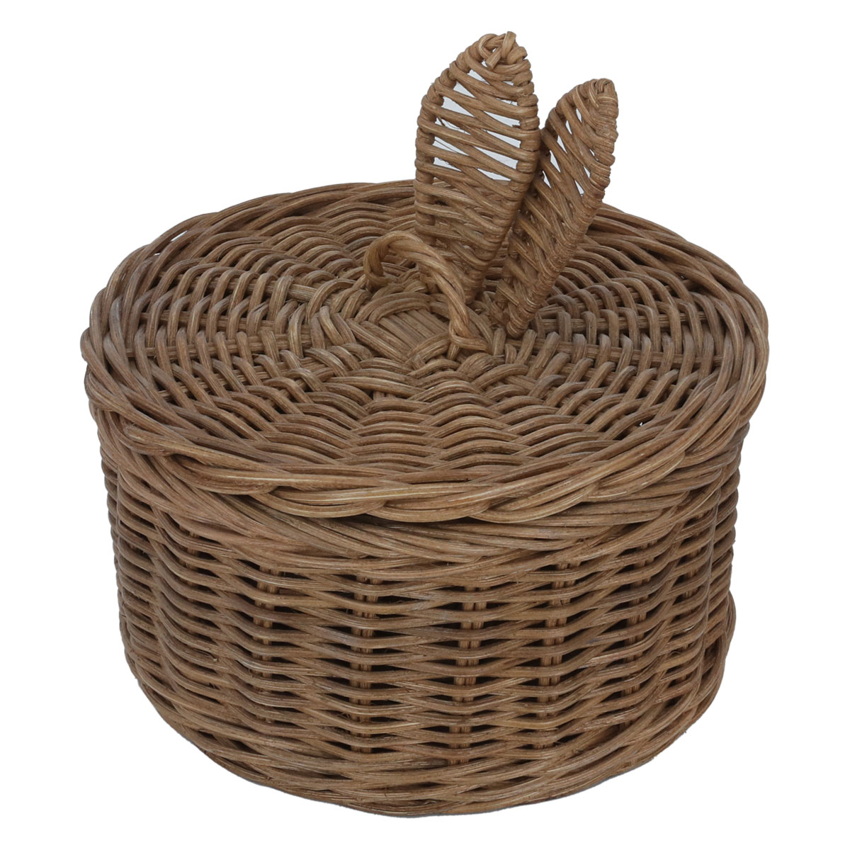 Al Saif Gallery Round Wicker Serving Basket With Cover, 19 X 19 X 10 Cm - Beige product image 2