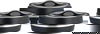 Al Saif Gallery Kanda 2 Case Set, 3 Pieces, Steel Inner Case, Oval - Black Silver product image 1