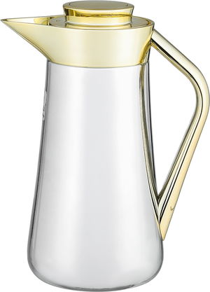 ترمس الهدا ستانلس استيل السيف غاليري، 0.7 لتر، يد ذهبي، خدمة ذاتية، ضغاط - فضي ذهبي product image