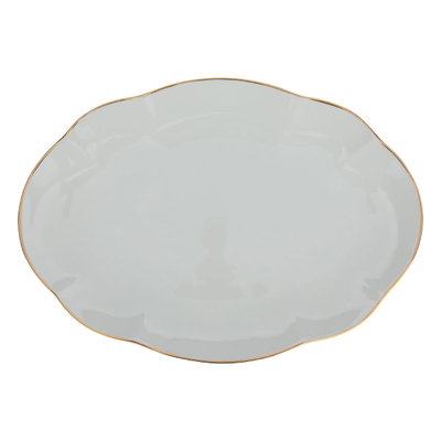 Al Saif Gallery porcelain plate, 34 cm - white and golden product image 2