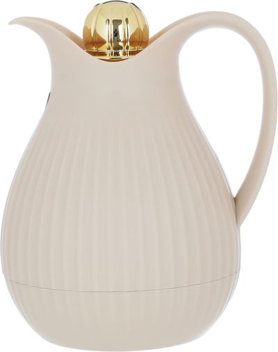 Everest Ramira Thermos, 1 liter, thermal glass inner shell, plastic outer shell - beige product image 1
