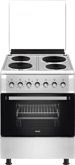 فرن كهربائي قائم إديسون، 7325 واط، 60 ×60 سم، 4 عين، 7 مفاتيح تحكم، EDGS-FRR-60-10 - فضي أسود product image