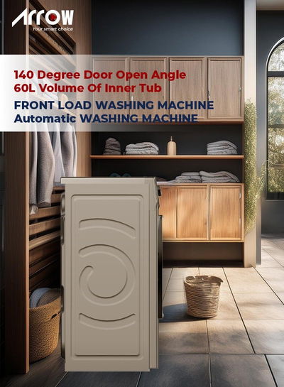 Arrow RO-11FWTS-01 Automatic Washing Machine, 10 kg, 16 Programs, 1400 RPM, LED, Front Load - Dark Gray product image 3
