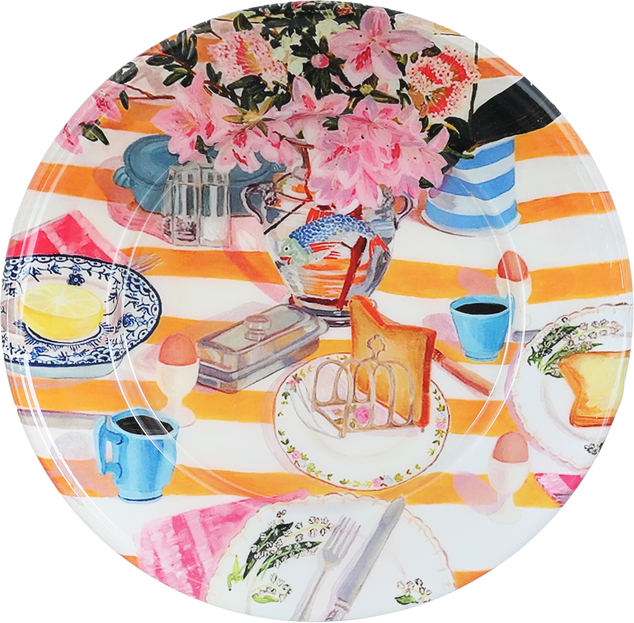 Al Saif Gallery Steel Serving Plate, 20 x 1.5 cm - Multi Color product image