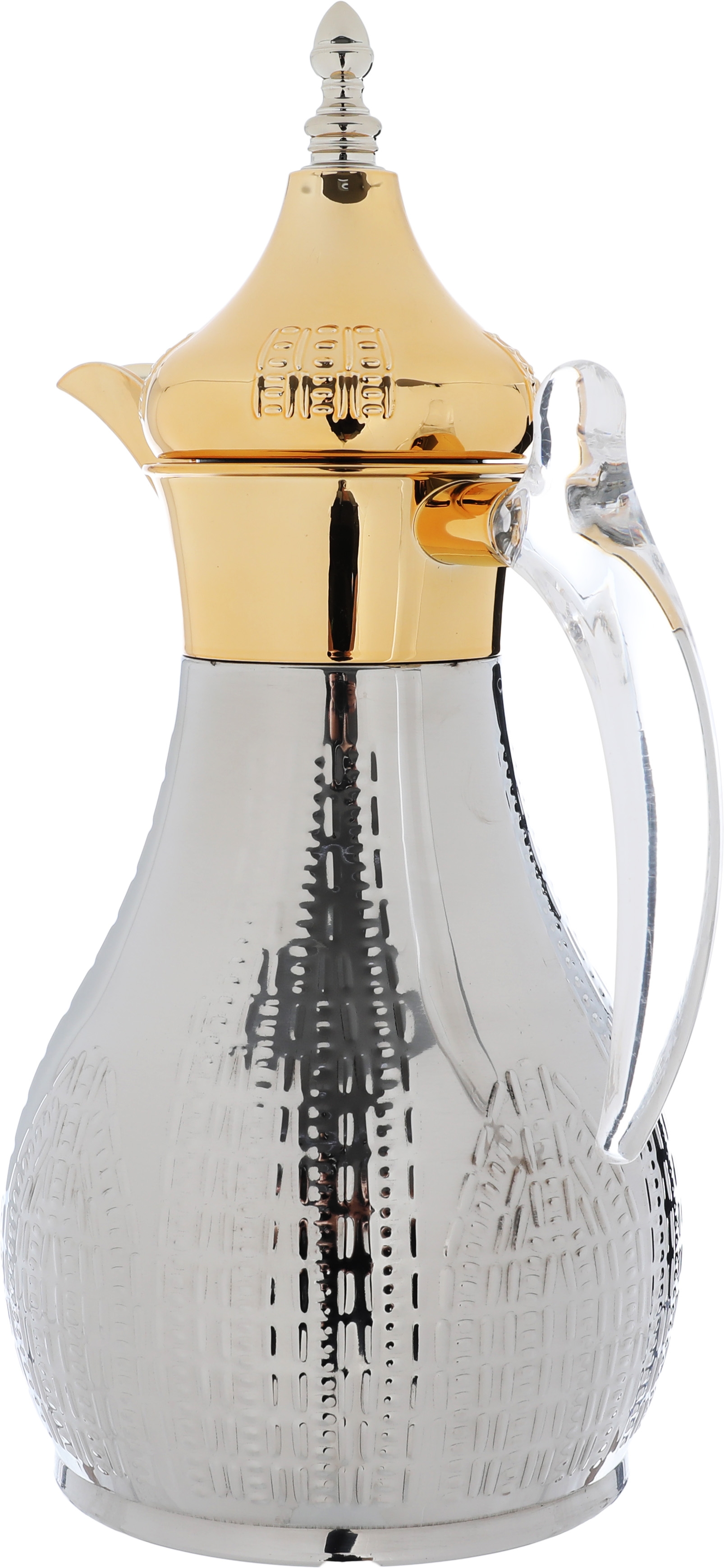 Al Saif Gallery Haila Thermos set, 1.2/1.2 litres, two pieces, steel inner case, steel outer case - silver and gold product image 3