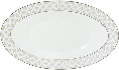 طقم تقديم سفرة بورسلان السيف غاليري، 65 قطعة، نقش ذهبي - أبيض بيج product image 15