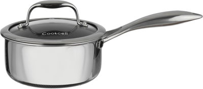 Cookcell Stainless Steel Casserole, 16 cm, Ceramic Interior Coating, Glass Lid - Silver product image 2