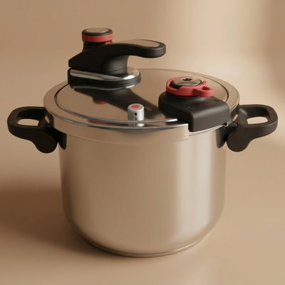 Volcano Steel Pressure Cooker, 10 Liter - Silver product image 1