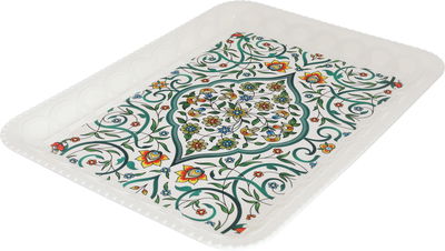 طوفرية ميلامين السيف غاليري، 49×37×3 سم، مستطيل، نقش أخضر - أبيض product image 2