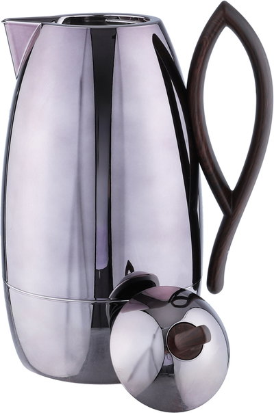 Al Saif Gallery Al Ola Thermos Set, 21 Pieces, with Serving Tray, Tea & Coffee Cups - Silver Brown product image 9