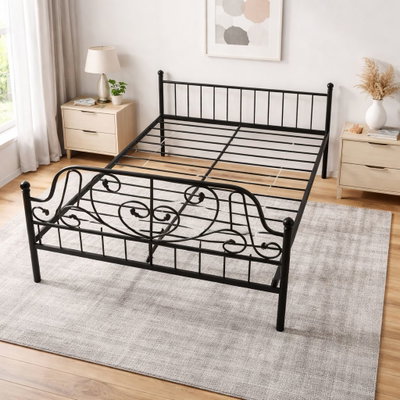 سرير هيكل حديد، 190×70×86 سم - أسود product image 3