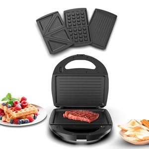 صانعة سندوتشات نيكاي، 750 واط، 3 الواح، Ngt323D - اسود product image 2
