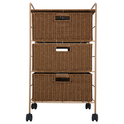 Al Saif Gallery Wicker Food Cabinet, 3 Shelves, 79X38.5X47 Cm - Brown product image 2