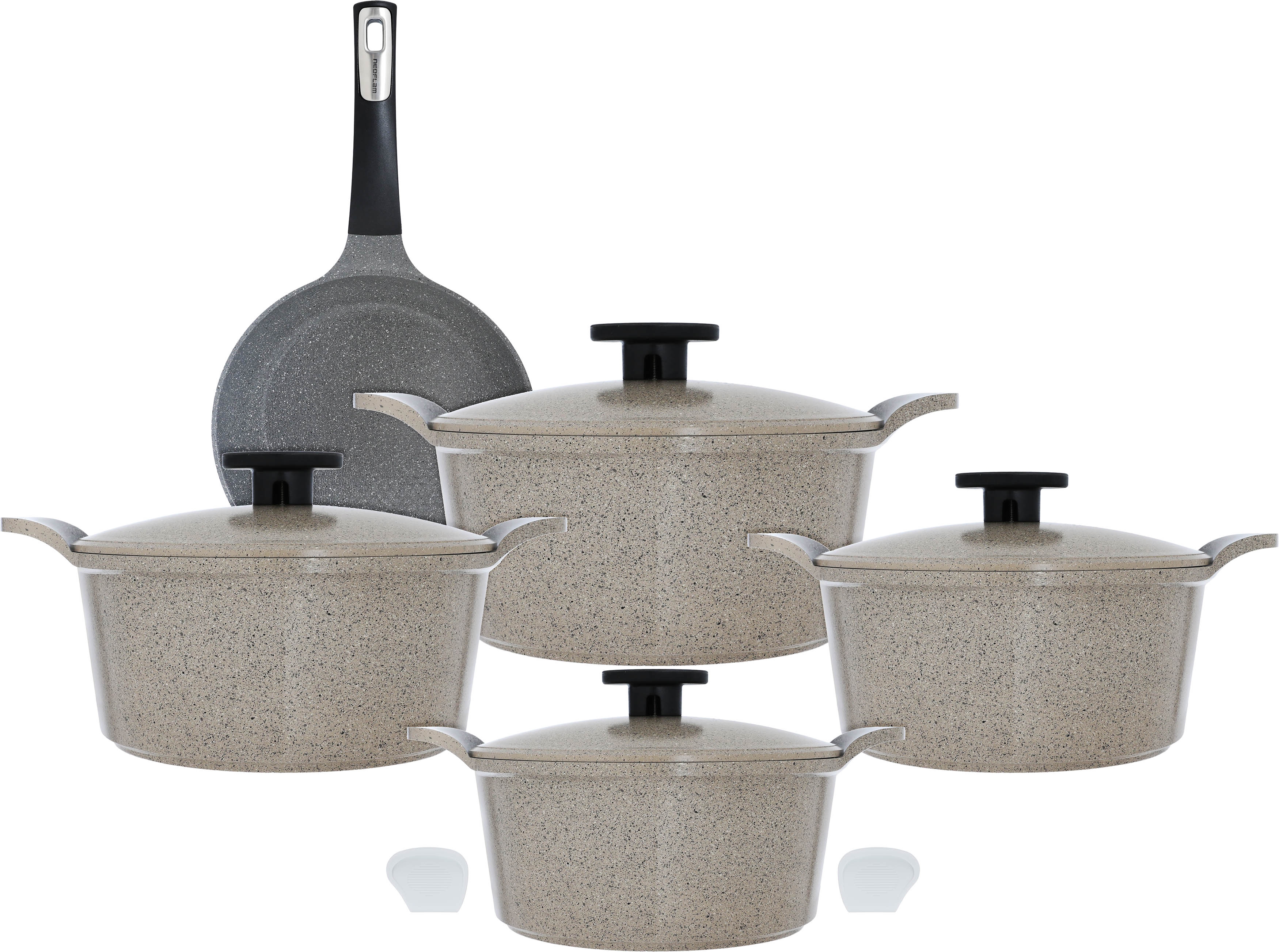 Nooflam Extrema Steel Cookware Set, 9 Pieces - Beige product image