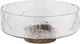 Al Saif Gallery Glass Serving Bowl, 21x21x9 cm, Wooden Base - Wooden Glass product image 2