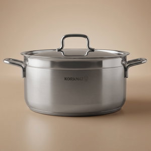 Korkmaz Alpha Stainless Steel Pot, 28 cm, 8.5 Liters - Silver product image